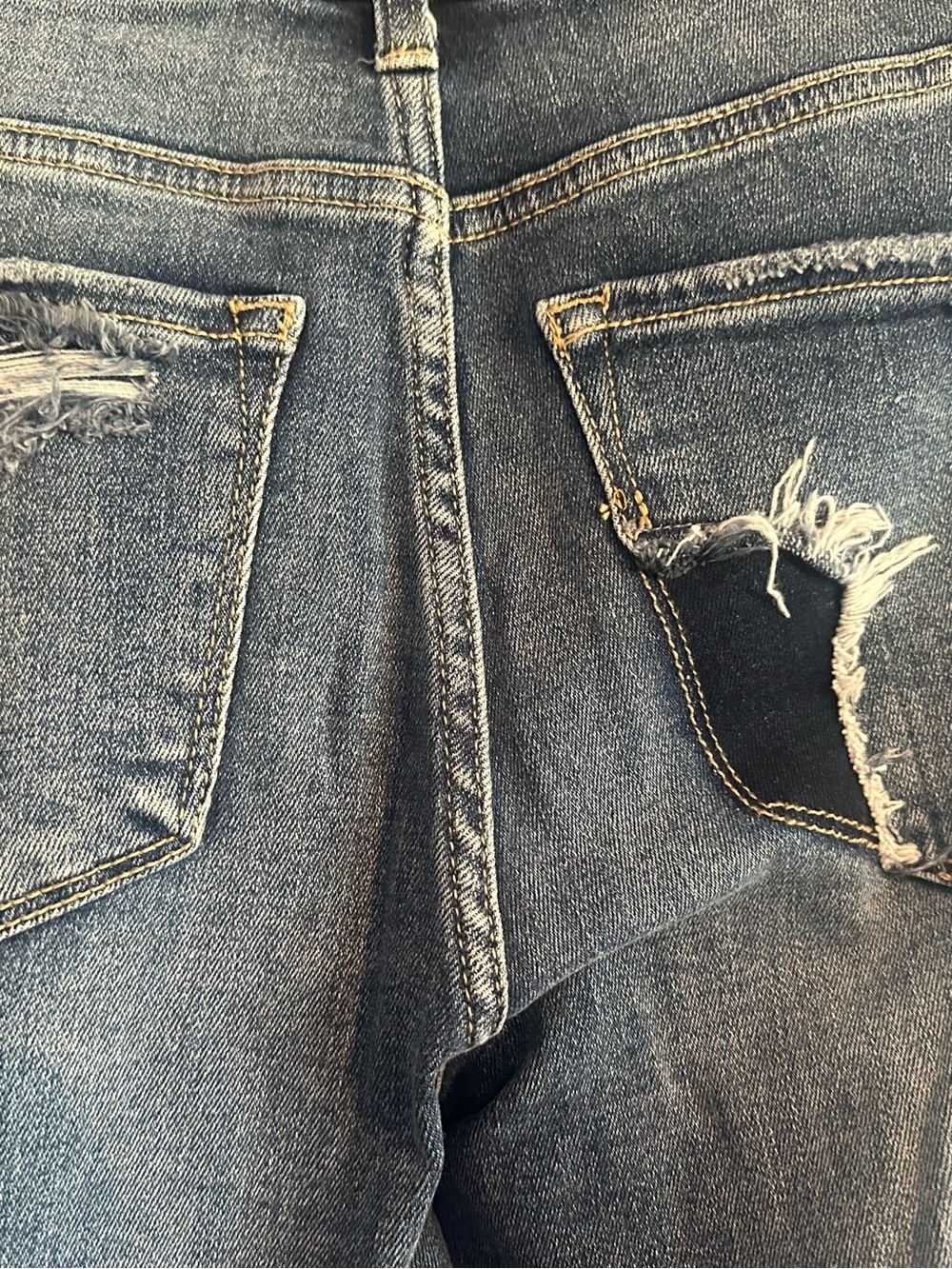 Distressed Blue Ripped Jeans Risen - Picture 4 of 4